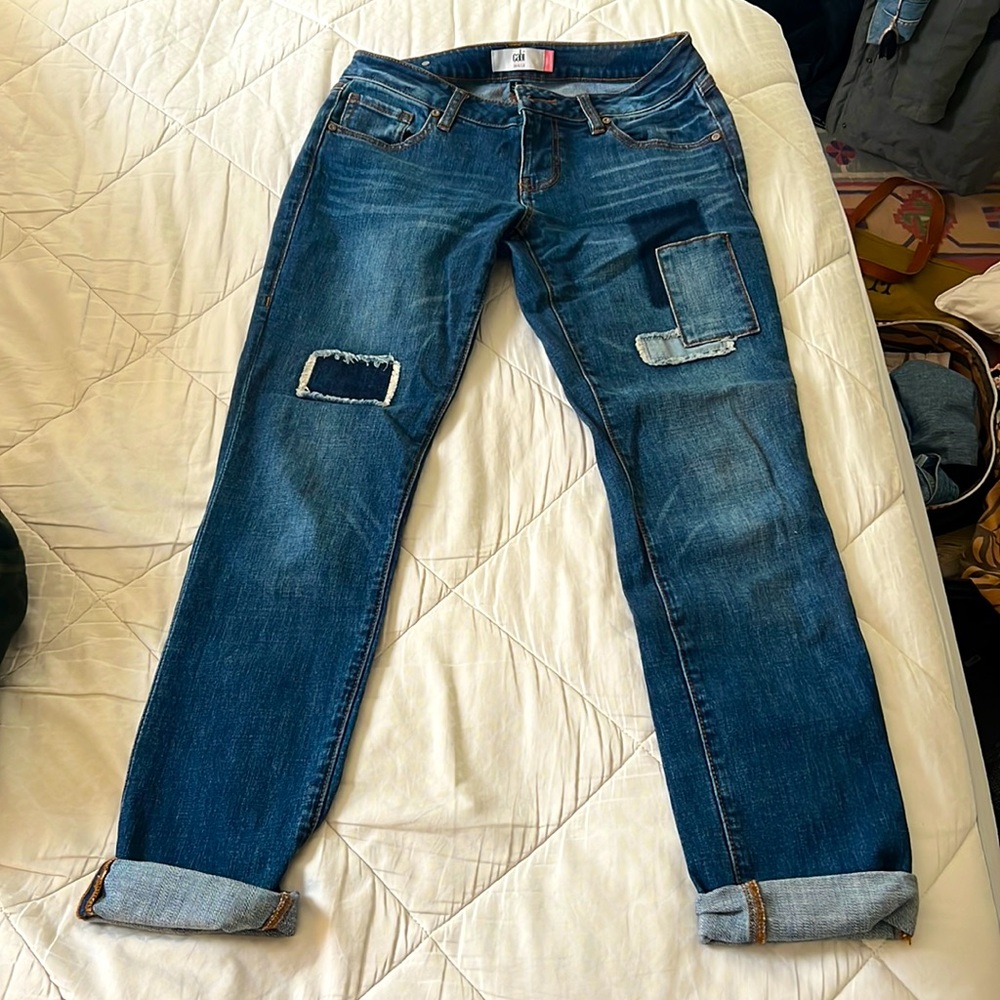 Cabi Patched Jeans - Medium Wash